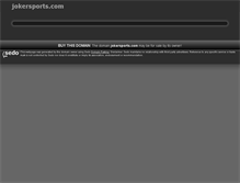 Tablet Screenshot of jokersports.com
